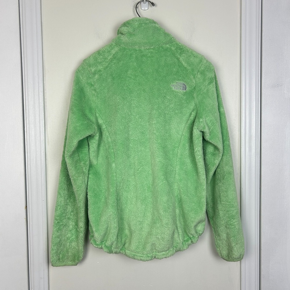 The North Face Plush Fleece Jacket Womens S Monkey Fleece Fuzzy Full Zip Green - Picture 4 of 7